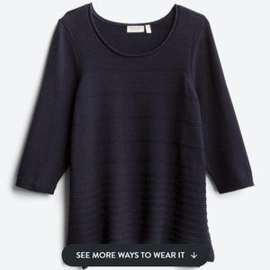 Sweater pullover rolled neckline